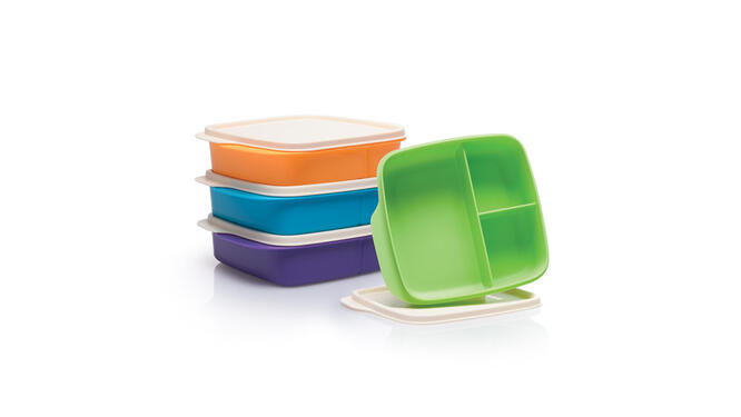 Tupperware -Tupperware Square Divided Lunch Box